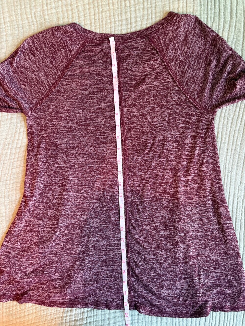 Hollister Small Burgundy Marled Knit Long Sleeve Top - Picture 4 of 5